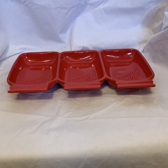 COPY - Mason Craft & More 3 Compartment Tabletop Candy Serving Dish Tray NEW RED - Picture 8 of 12